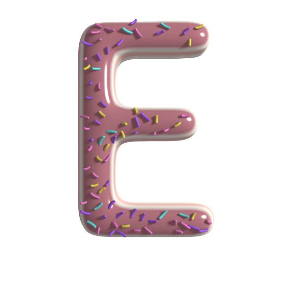 istock Strawberry Doughnut Themed Font  Letter E 1384980707