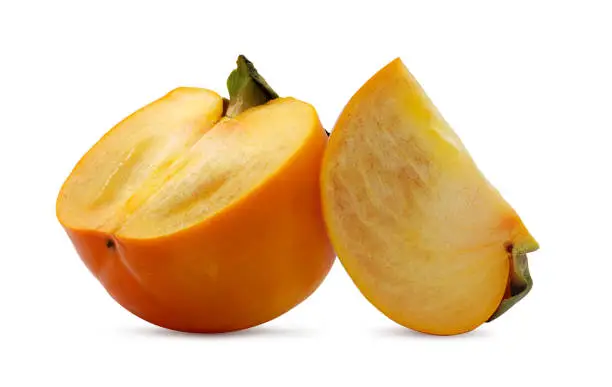 Fresh Persimmon fruit isolated on white background