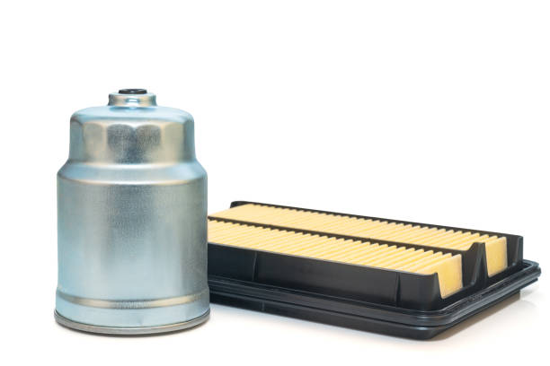 istock New square car air filter and oil filter engine car on white 1384984464