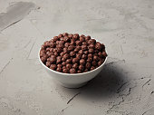 Chocolate Corn balls 
 in bowl over