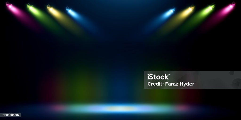 Multi Stage Background Stage For Big Concert Or Studio Room Environment Floor And Wall ...
