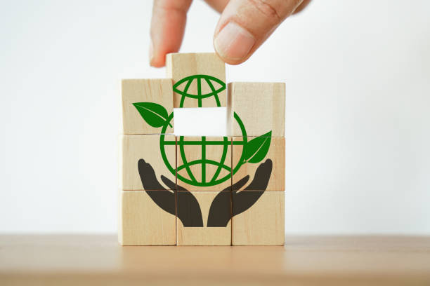 istock hand complete green globe icon on cube ,CSR, eco green sustainable living, zero waste, plastic free, earth day, world environment day, responsible consumption Social responsibility core value concept 1385004622