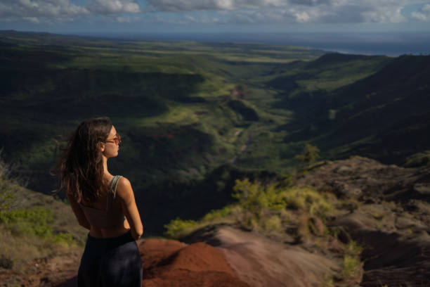 In volcanic landscape
