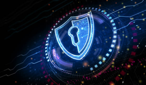 istock Cyber security and digital network protection symbol digital concept 3d illustration 1385075777