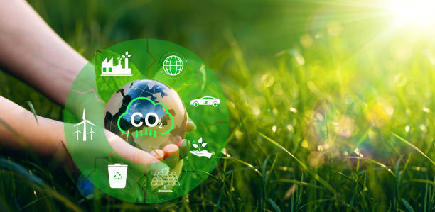 istock Reduce CO2 emission concept.Sustainable development and green business based on renewable energy. Renewable energy-based green businesses can limit climate change and global warming. 1385077770