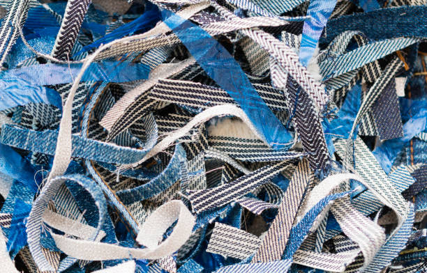 Scraps of cut fabric. Close-up of fabric parts. recycle fabric. Scraps of cut fabric. Close-up of fabric parts. recycle fabric. textile industry stock pictures, royalty-free photos & images