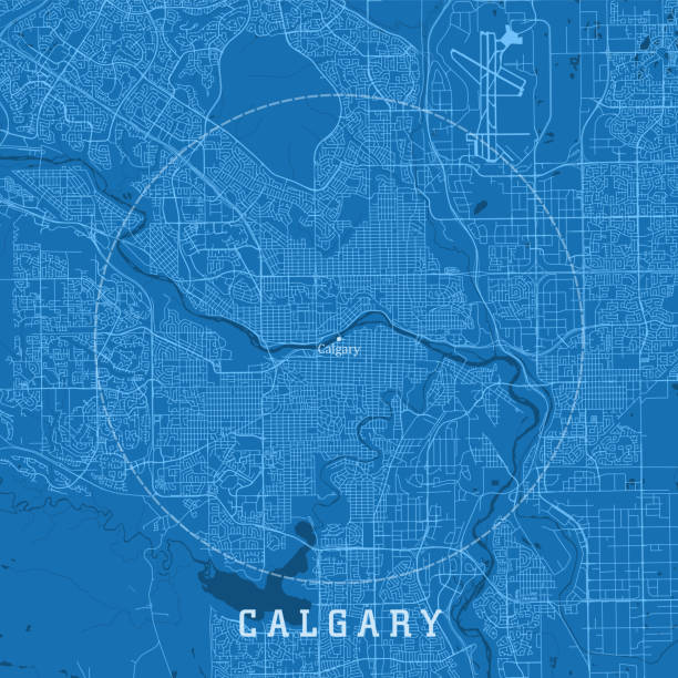 Calgary Alberta City Vector Road Map Blue Text Calgary Alberta City Vector Road Map Blue Text. All source data is in the public domain. Statistics Canada. Used Layers: Road Network and Water. road map of canada stock illustrations