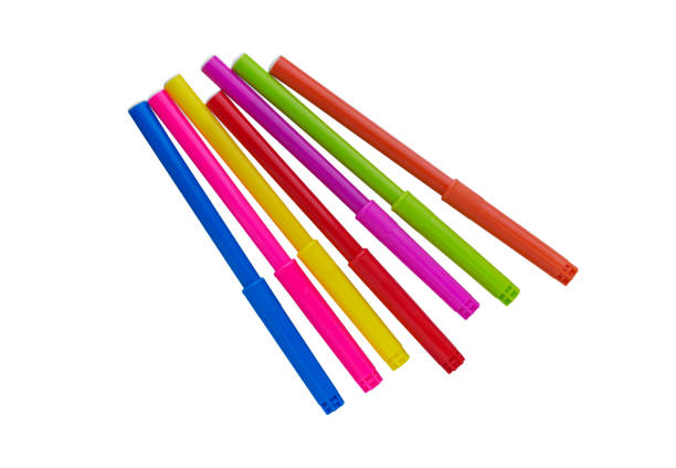 istock Felt Tip Pens. Multicolored Felt-Tip Pens isolated. Colorful markers pens 1385082681
