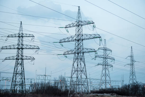 istock High voltage towers in the Europe 1385087515
