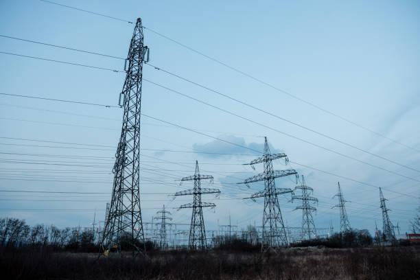 istock High voltage towers in the Europe 1385087516