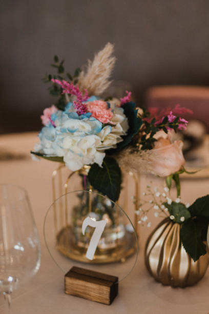 istock Table setting for an event party or wedding reception stock photo 1385095348
