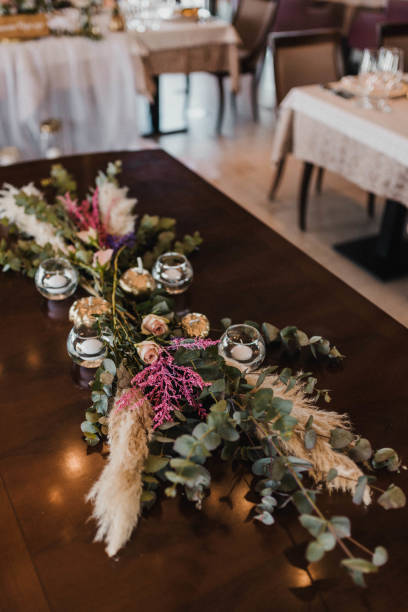 istock Table setting for an event party or wedding reception stock photo 1385095436