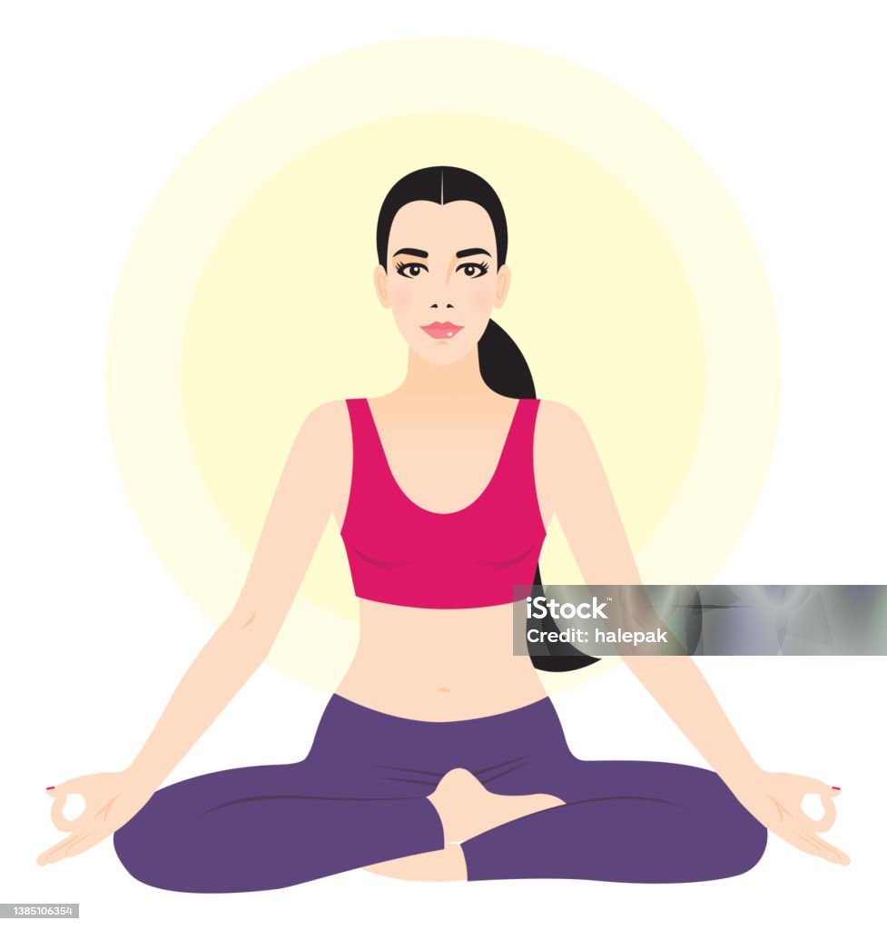 Hoa Sen Ngồi Trong Yoga Hình minh họa Sẵn đem - Tải xuống Hình hình ảnh ...
