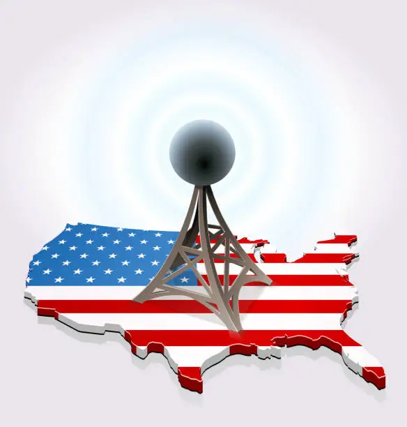 Vector illustration of United States mobile network