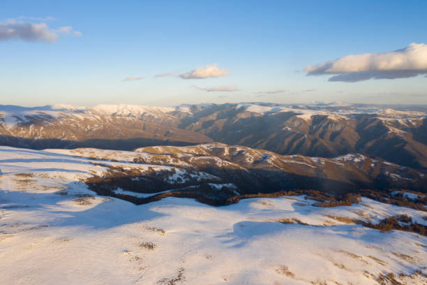 istock Aerial view at the mountain in winter 1385114698