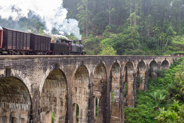 istock Steam train on the Nine Arches Demodara Bridge 1385115677