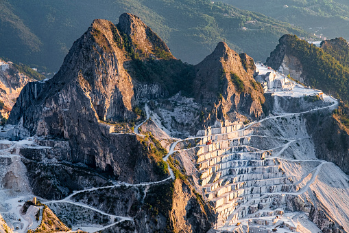 View of the quarries of Carrara
