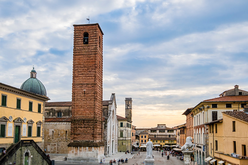 The majestic Cathedral Church of St Martin overlooking Piazza Duomo in Pietrasanta