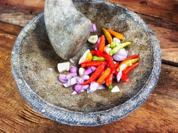 istock Spices on a mortar and pestle 1385123401