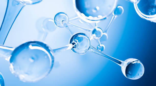istock Abstract water molecules design. Atoms formula. Abstract dna background for chemistry science banner or flyer. Science or medical background. 3d rendering illustration. 1385123688