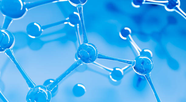 istock Abstract water molecules design. Atoms formula. Abstract dna background for chemistry science banner or flyer. Science or medical background. 3d rendering illustration. 1385123695