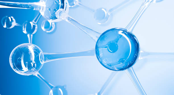 istock Abstract water molecules design. Atoms formula. Abstract dna background for chemistry science banner or flyer. Science or medical background. 3d rendering illustration. 1385123701