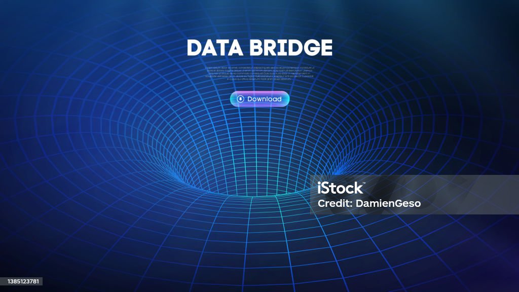 Bridge Data Visualization Data Bridge Vector Illustration Traffic Big Data And Data Visualization ...