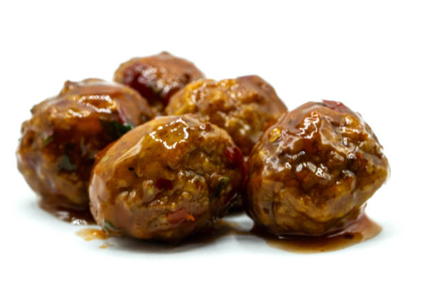 istock Meatballs isolated on white background 1385125466