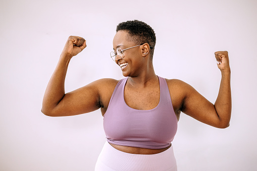 Fuerza de la mujer, determinación, estilo de vida saludable photo