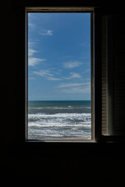 istock Window view of the beach 1385127026