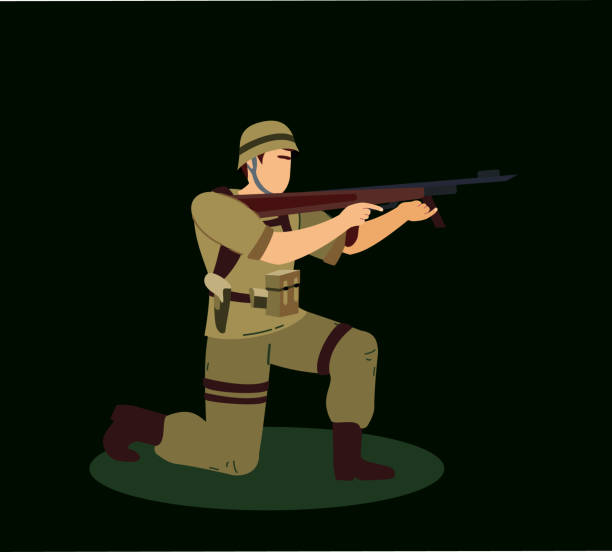 istock Soldier,Intelligence Officer,Scout Military Character or Personnel Army Dressed in Camouflage Uniform.Soldier Spy,Diversionist with Rifle Gun,Reconnaissanc with Weapon.Flat Cartoon Vector illustration 1385131024