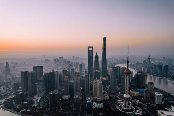 istock Aerial View of Shanghai Skyline 1385140099