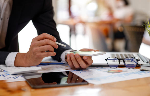 istock Business analysis and financial 1385143477