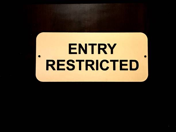 Entry Restricted stock photo