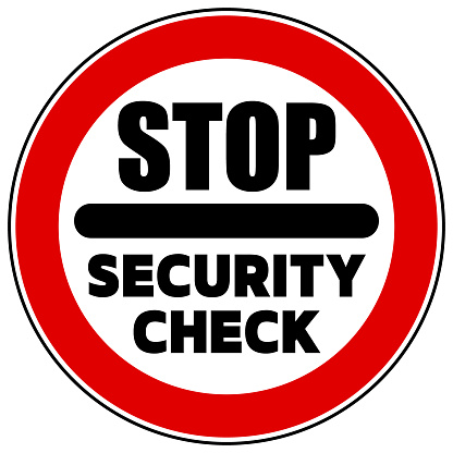 Stop Check Repeat Stop Security Check Warning Sign On White Background Stock Illustration ...