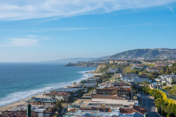 An overlooking view of nature in Dana Point, California stock photo