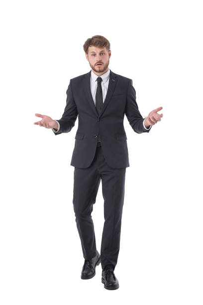 Business man clueless and confused stock photo