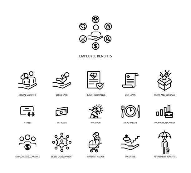 значки льгот для сотрудников - insurance symbol computer icon travel stock illustrations