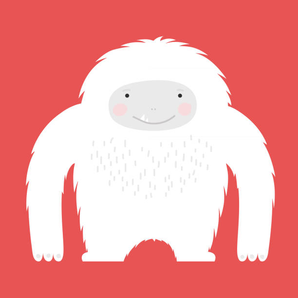 ilustraciones, imágenes clip art, dibujos animados e iconos de stock de linda yeti - yeti