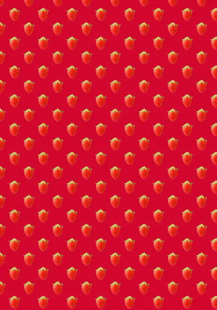 Seamless pattern with starwberry fruits. Abstract background.