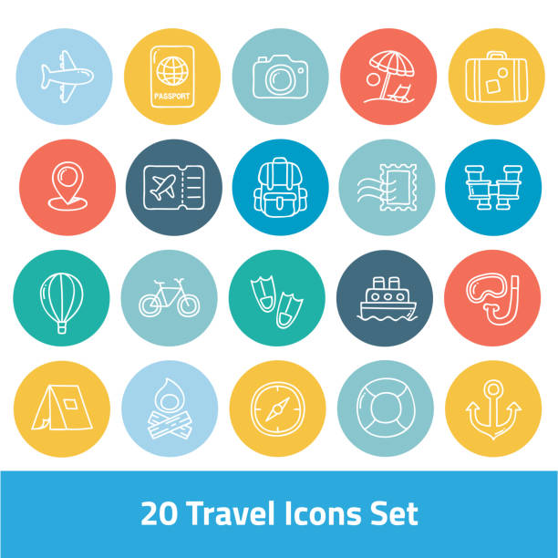 Free Stock Photo of A collection travel vector icons | Download Free ...