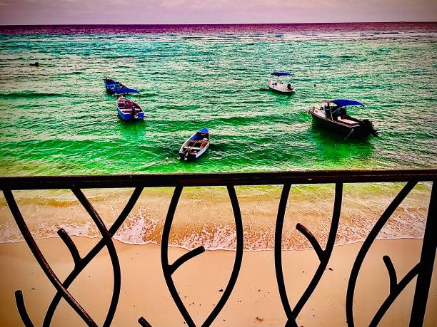 istock Five Boats Moored For The Night 1385165741