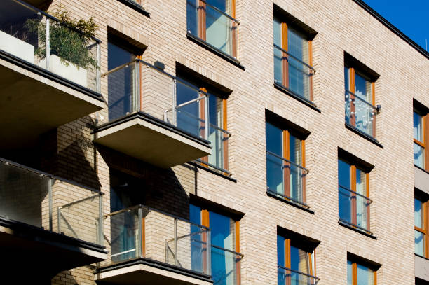 istock View of the modern building with balconies. 1385165798