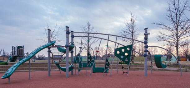 istock Playground equipment at a park 1385168517