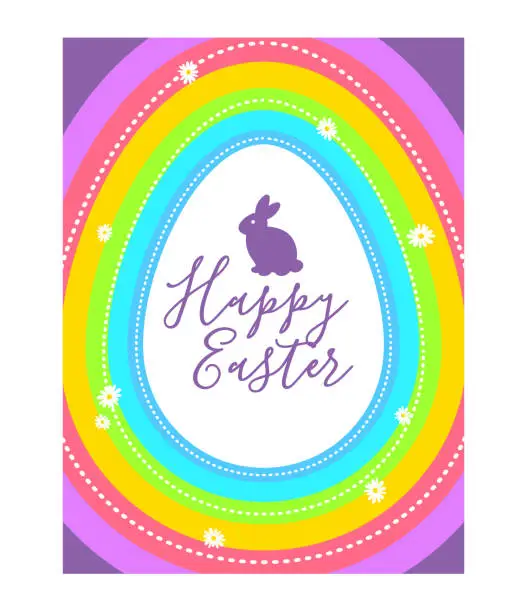 Vector illustration of Easter postcard