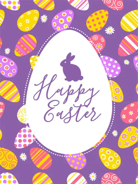 Vector illustration of Easter postcard