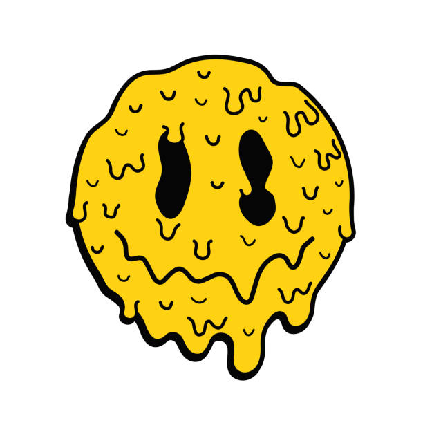 Funny Psychedelic Surreal Melt Smile Face Logovector Cartoon Character  Illustration Logosmile Yellow Groovy Face Meltacidtechnotrippy Print For  Tshirtpostercard Concept Stock Illustration - Download Image Now - iStock