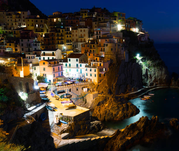 istock Night view of Manarola, Italy 1385181451
