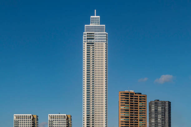 Rotterdam, The Netherlands - February 23, 2022: Skyline of Rotterdam