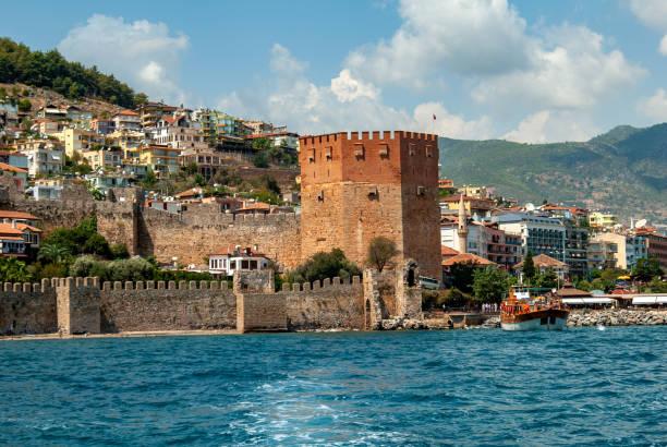 Red tower in Alanya harbor
